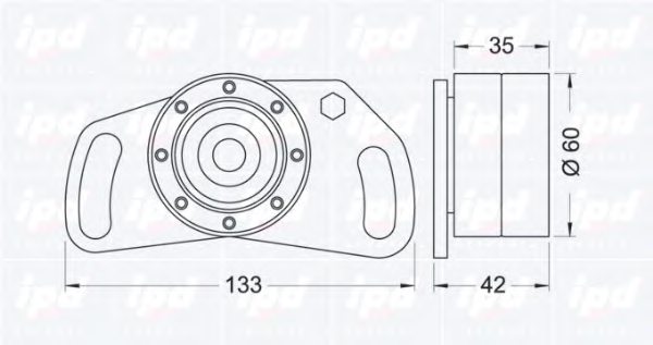 IPD 14-0641 Tensioner Pulley, timing belt